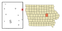Tama County Iowa Incorporated and Unincorporated areas Dysart Highlighted